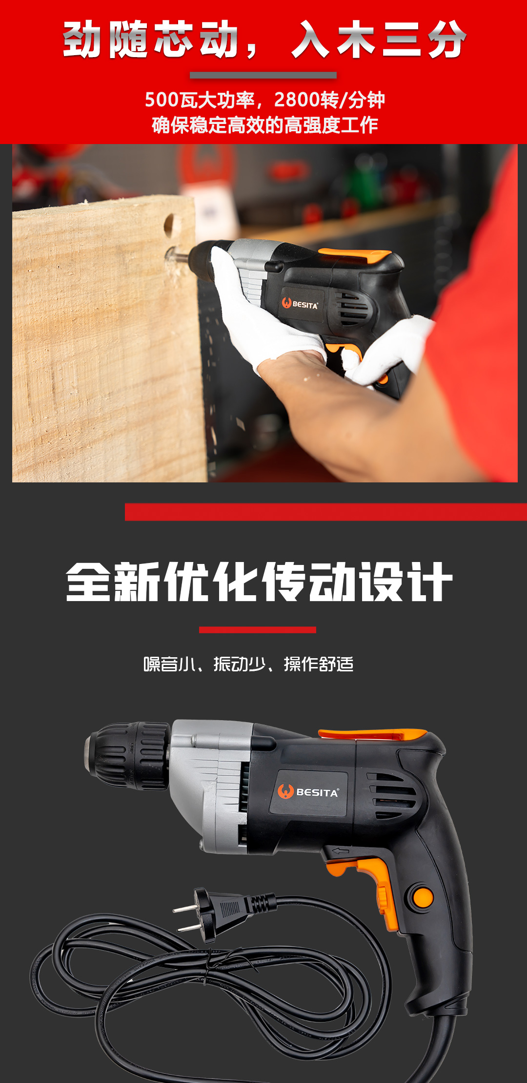 銳不可當|一機多能交流電鉆 E-103