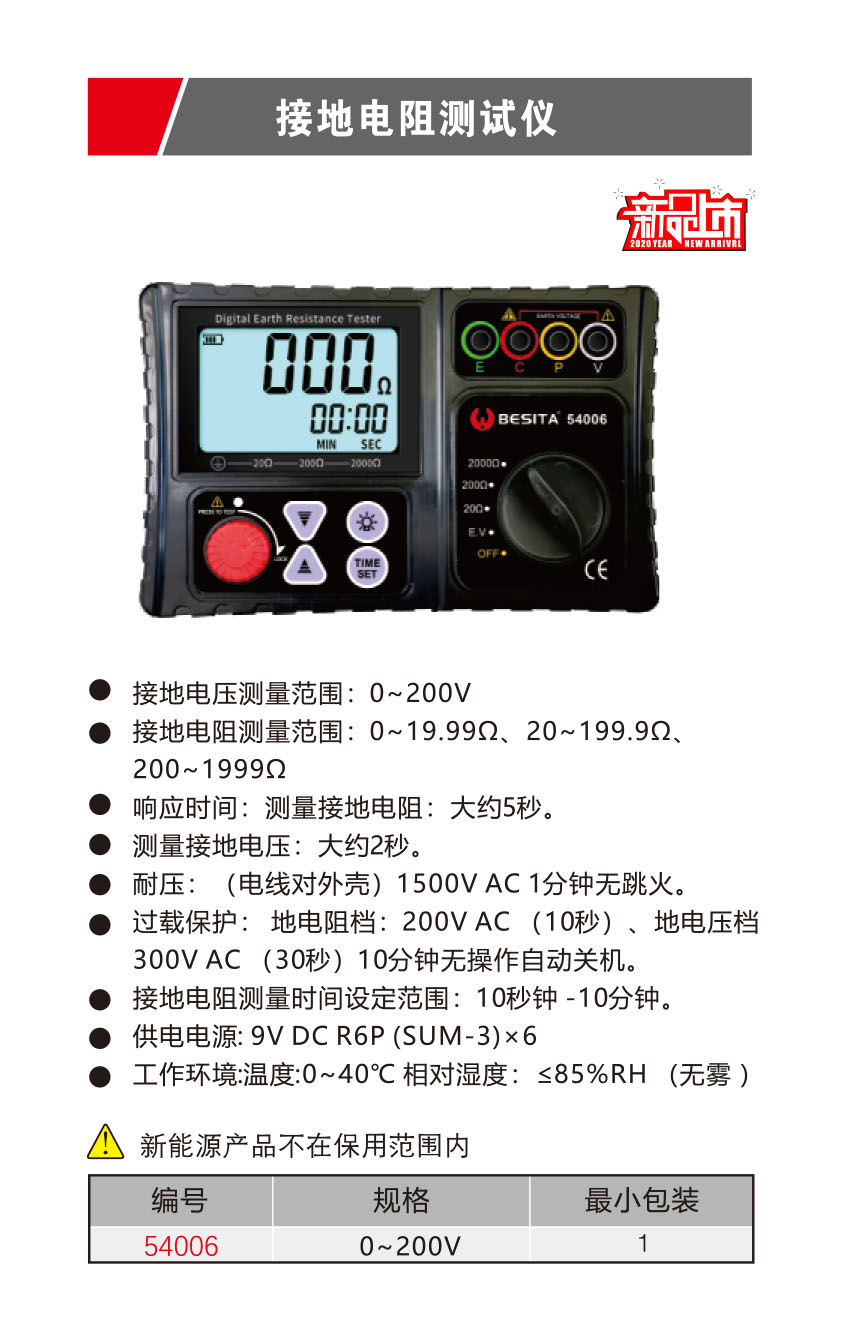 接地電阻測(cè)試儀（NO.54006）