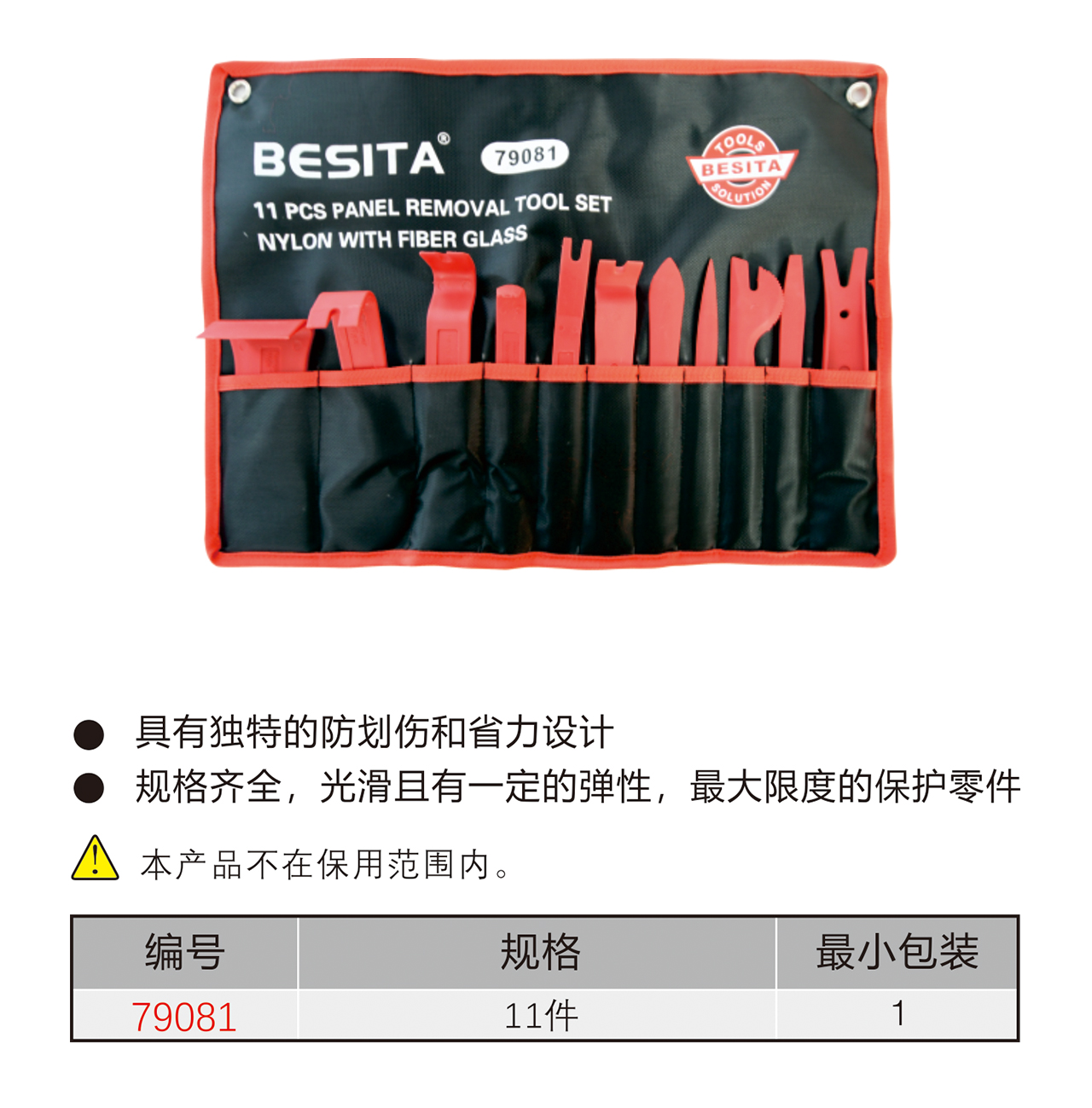 11件內飾拆裝工具組套（NO.79081）